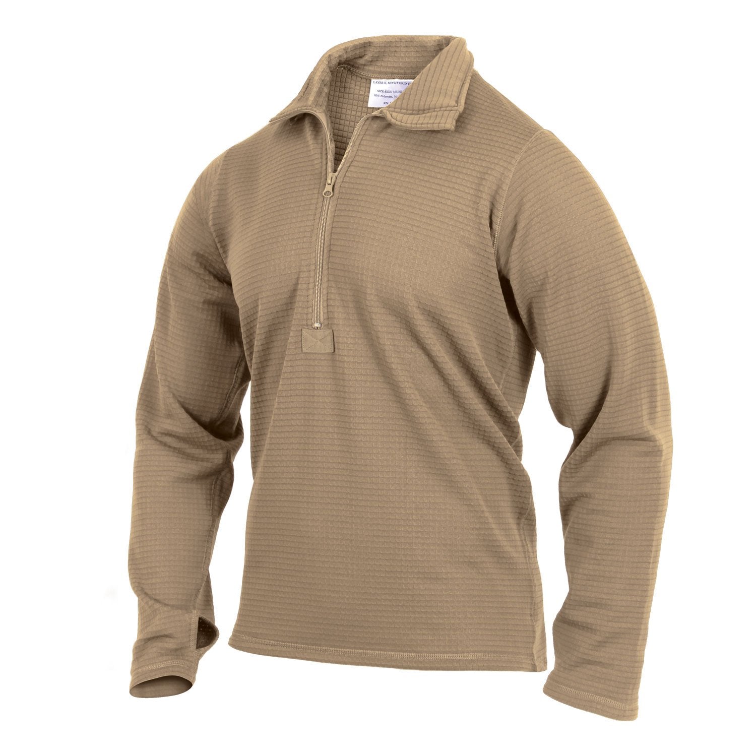 MilSpec ECWCS Gen III Midweight Underwear Top Level II Desert Sand-Tactical Source LLC