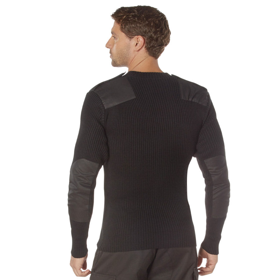 MilSpec G.I. Style Acrylic V-Neck Sweater Black-Tactical Source LLC