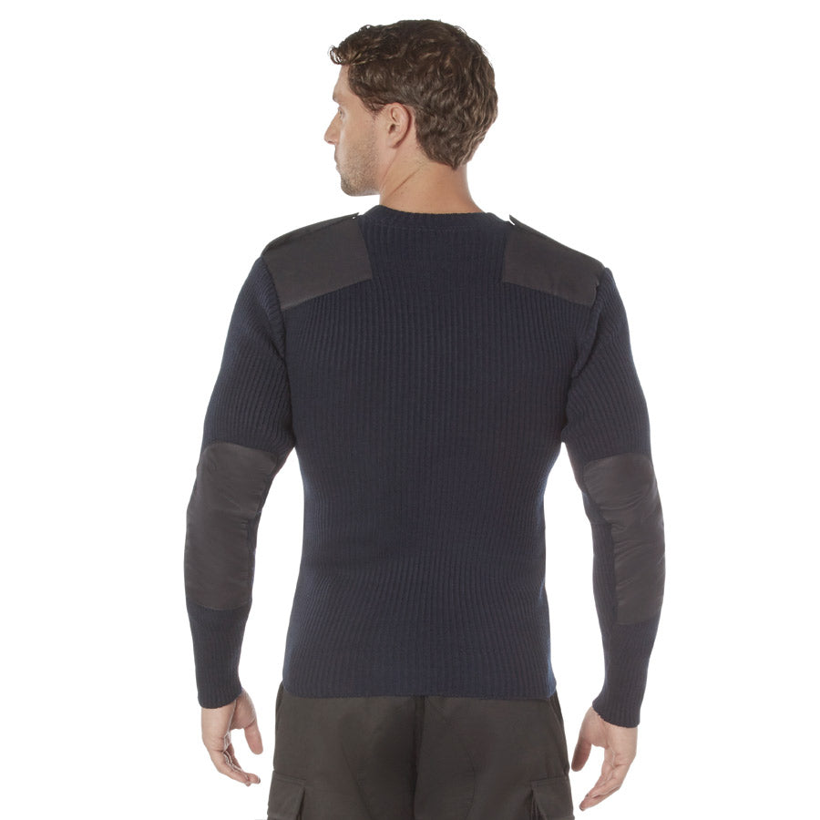 MilSpec G.I. Style Acrylic V-Neck Sweater Navy Blue-Tactical Source LLC