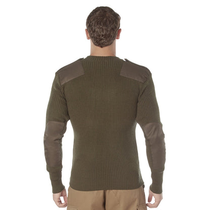 MilSpec G.I. Style Acrylic V-Neck Sweater Olive Drab-Tactical Source LLC