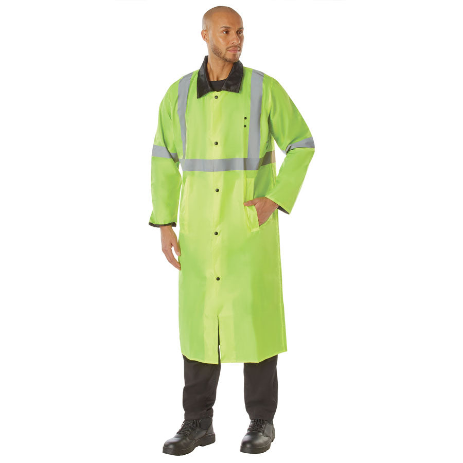MilSpec Reversible Reflective Rain Parka Safety Green-Tactical Source LLC