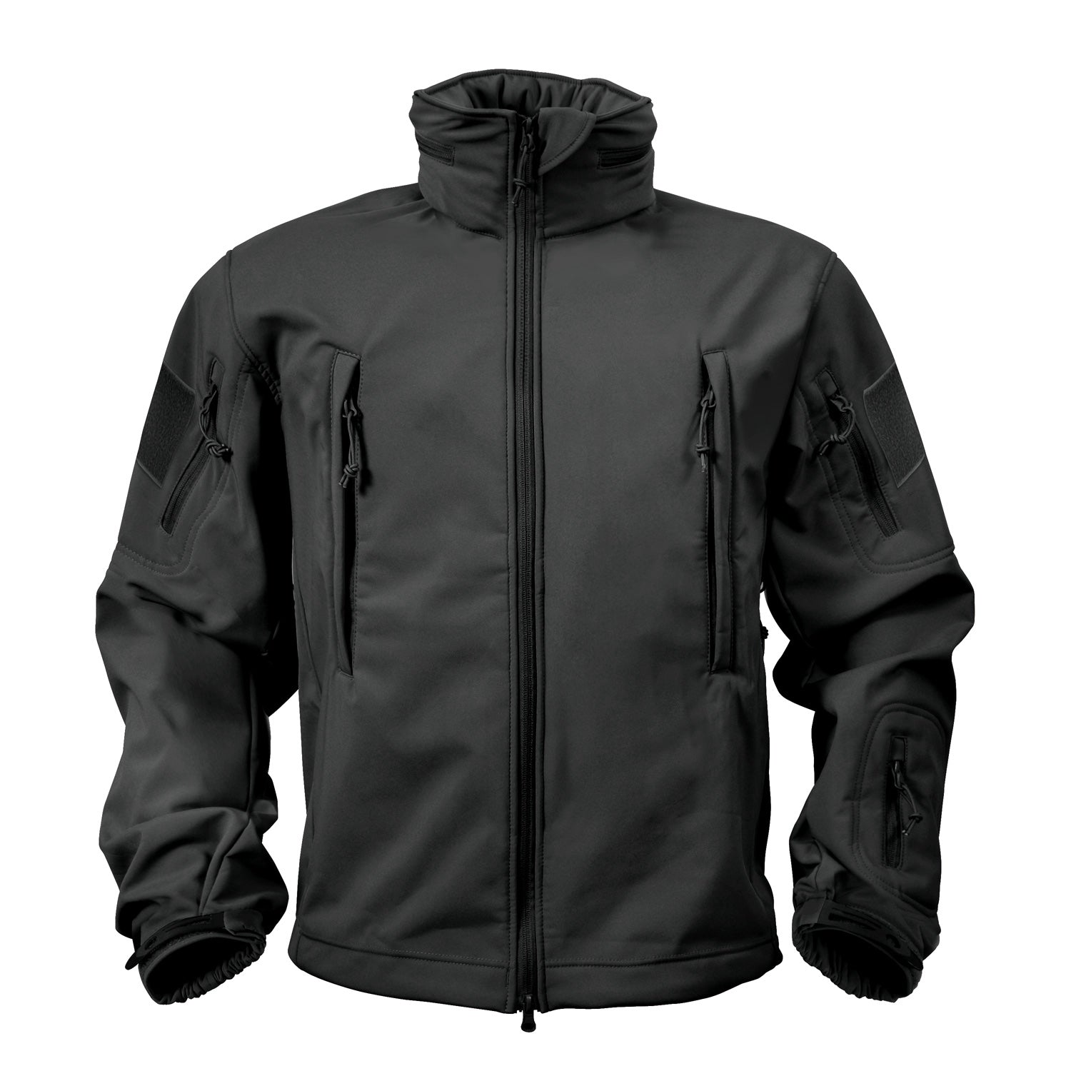 MilSpec Special Ops Tactical Softshell Jacket with Hood Black-Tactical Source LLC