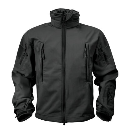 MilSpec Special Ops Tactical Softshell Jacket with Hood Black-Tactical Source LLC