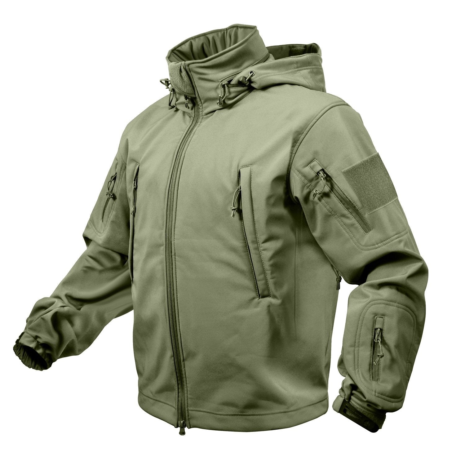 MilSpec Special Ops Tactical Softshell Jacket with Hood Olive Drab-Tactical Source LLC