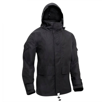 MilSpec Tactical Hard Shell Waterproof Jacket - Black-Tactical Source LLC