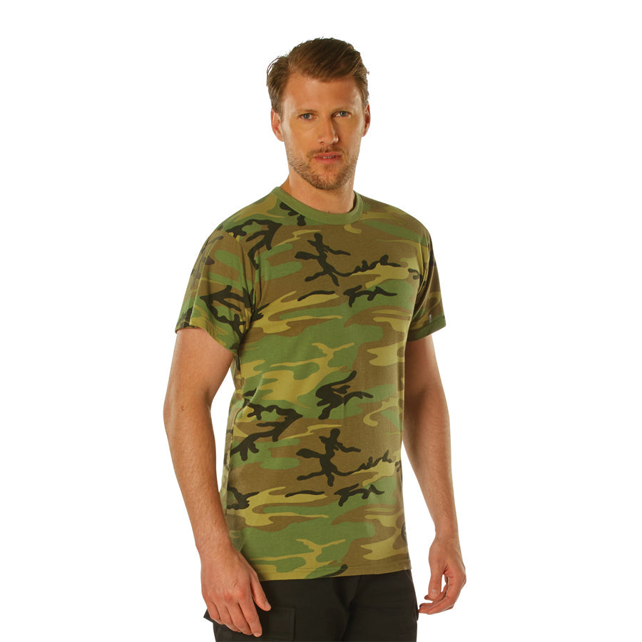 MilSpec Vintage Camo T-Shirts - Woodland Camo XL-Tactical Source LLC