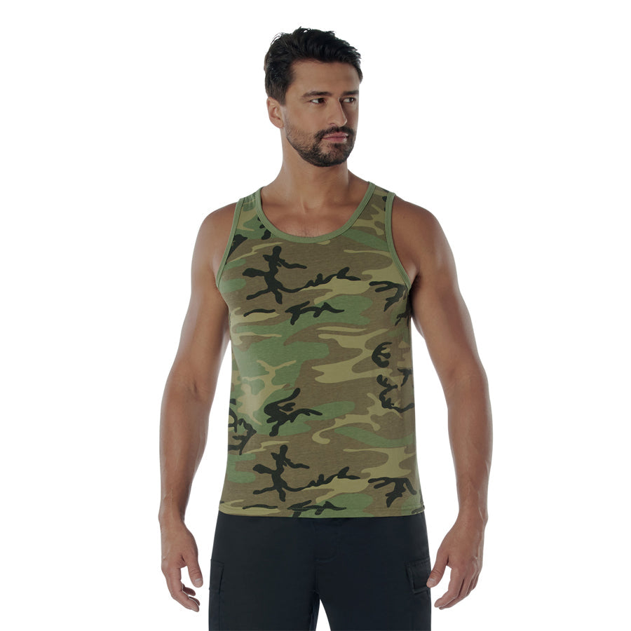 MilSpec Vintage Woodland Camo Tank Top-Tactical Source LLC