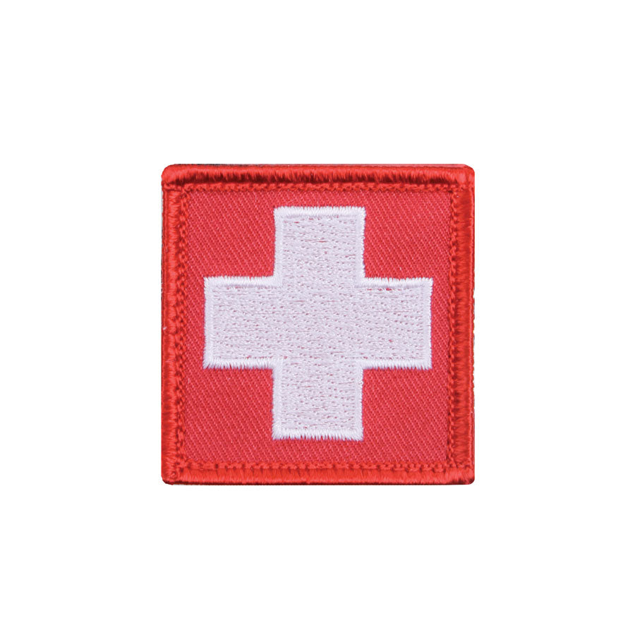 MilSpec White Cross Red Morale Patch-Tactical Source LLC
