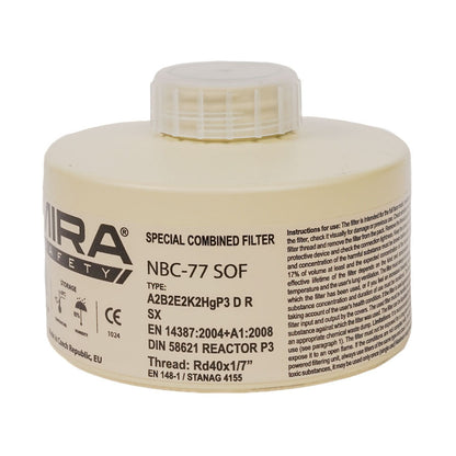 Mira Safety CBRN Gas Mask Filter NBC77 SOF 40mm Thread Canister-Tactical Source LLC