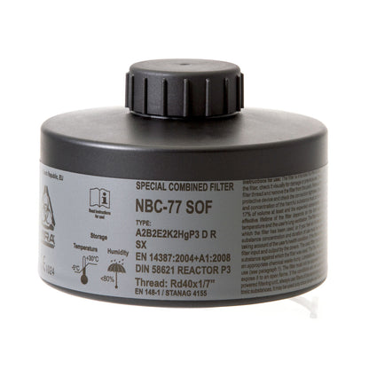 Mira Safety CBRN Gas Mask Filter NBC77 SOF 40mm Thread Canister-Tactical Source LLC