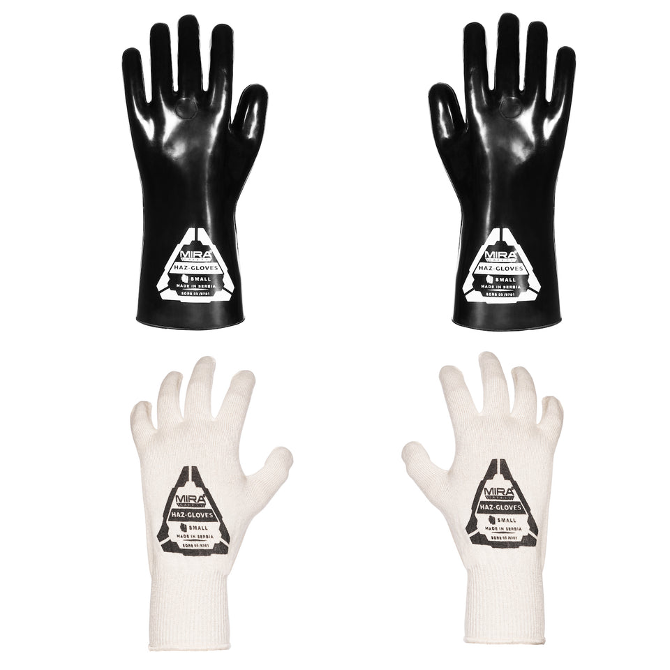 MIRA Safety HAZ-GLOVES Butyl Gloves for CBRN Protection Set of 4-Tactical Source LLC