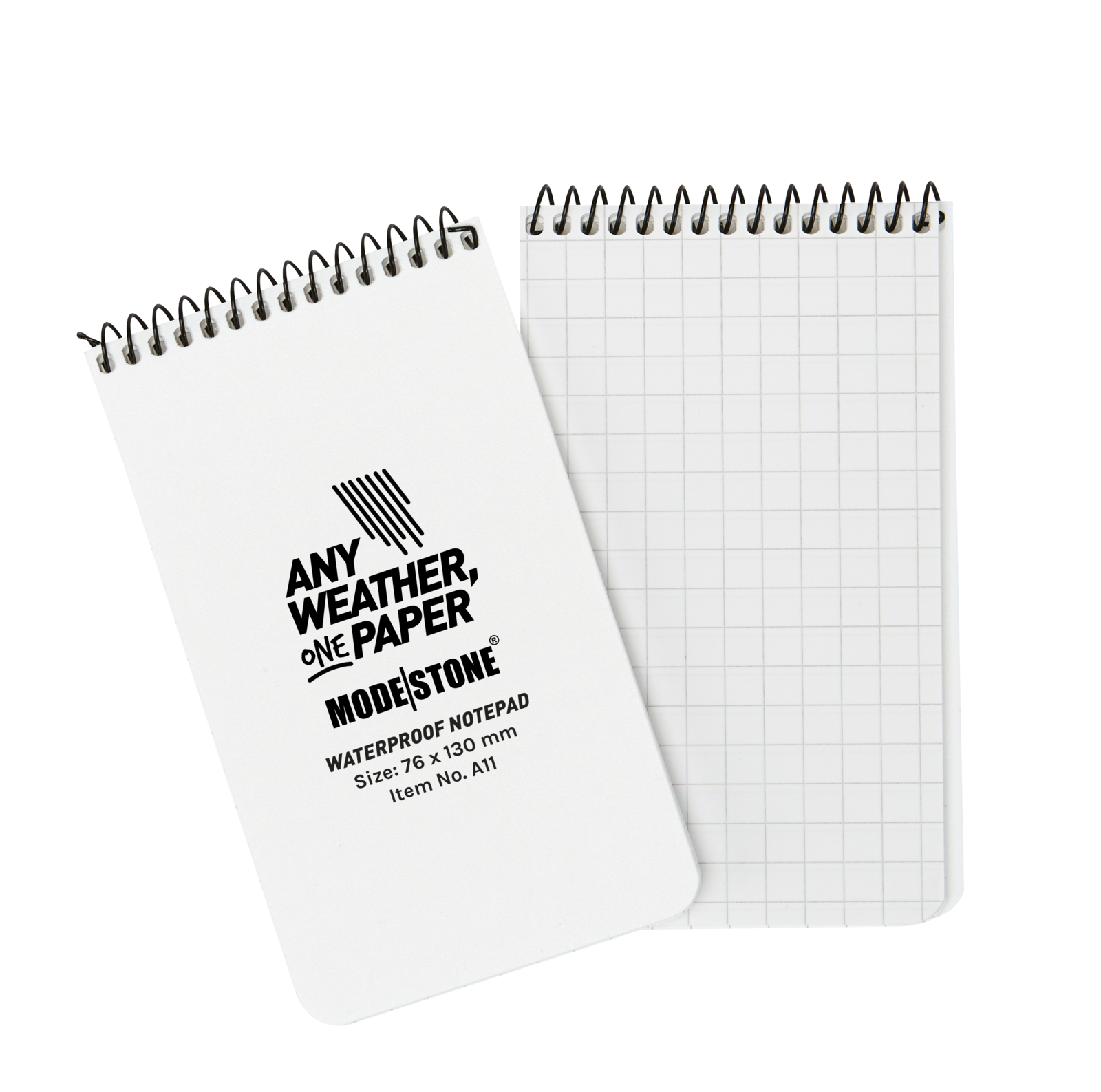 Modestone A11 Top Spiral Notepad 76x130mm 50 Sheets White-Tactical Source LLC