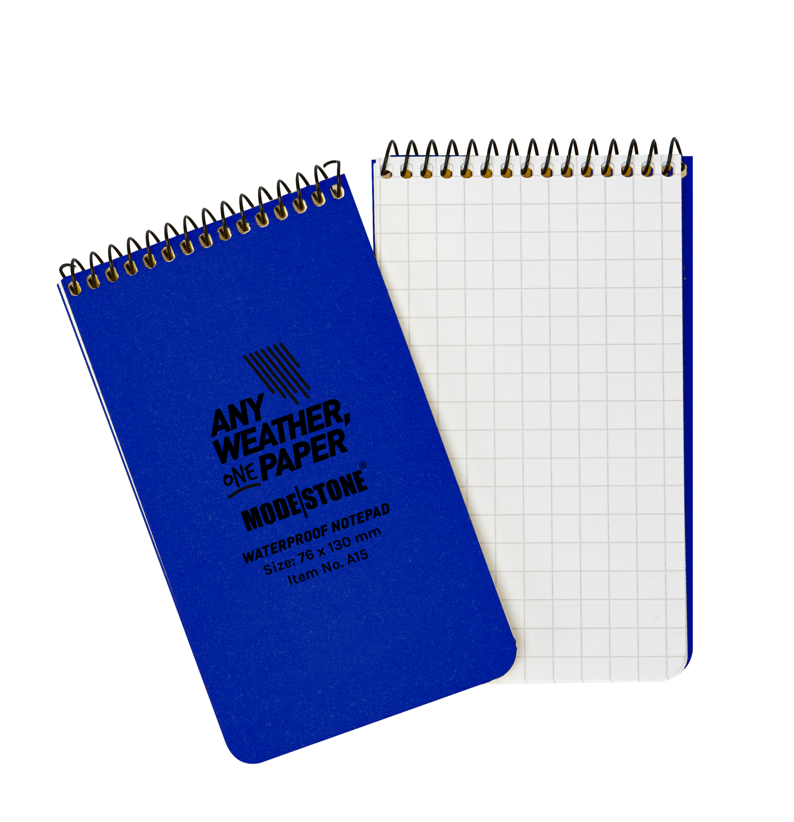Modestone A16 Top Spiral Notepad 76x130mm 50 Sheets Blue-Tactical Source LLC