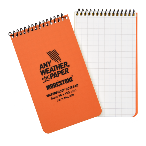 Modestone A18 Top Spiral Notepad 76x130mm 50 Sheets Orange-Tactical Source LLC