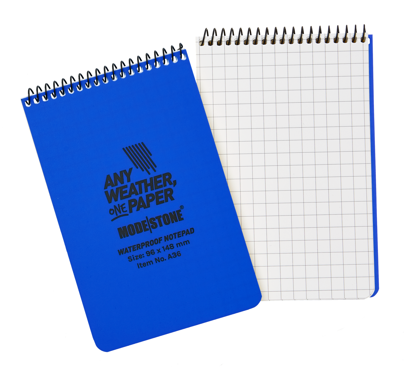 Modestone A36 Top Spiral Notepad 96x148mm 50 Sheets Blue-Tactical Source LLC