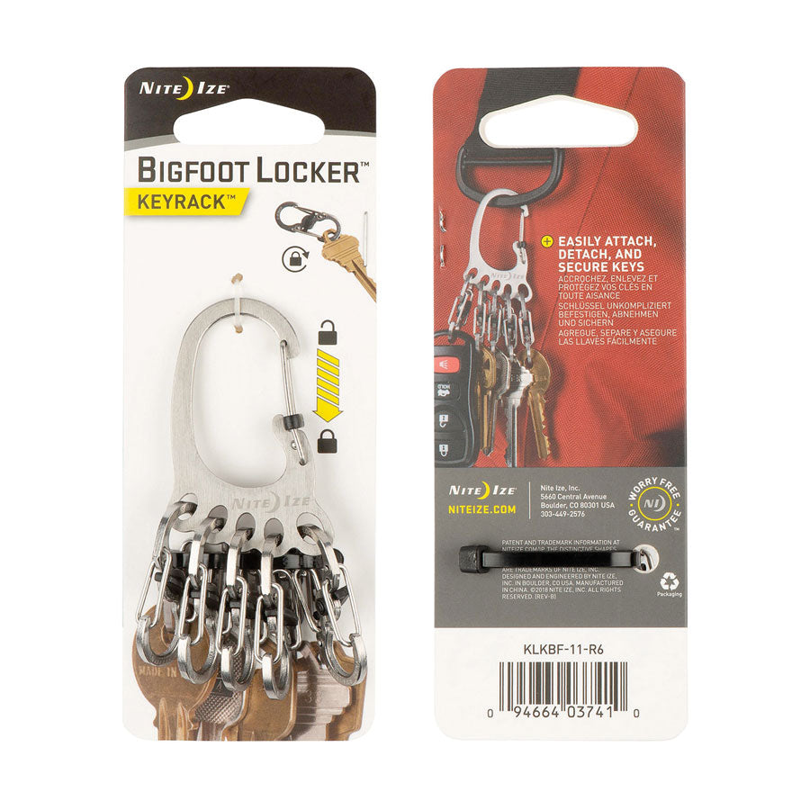 Nite Ize BigFoot Locker KeyRack Stainless Steel-Tactical Source LLC