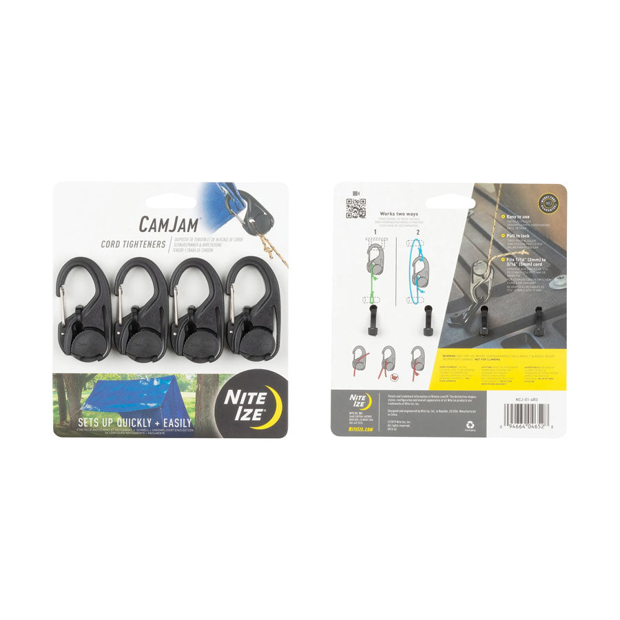 Nite Ize CamJam Cord Tightener 4 Pack-Tactical Source LLC