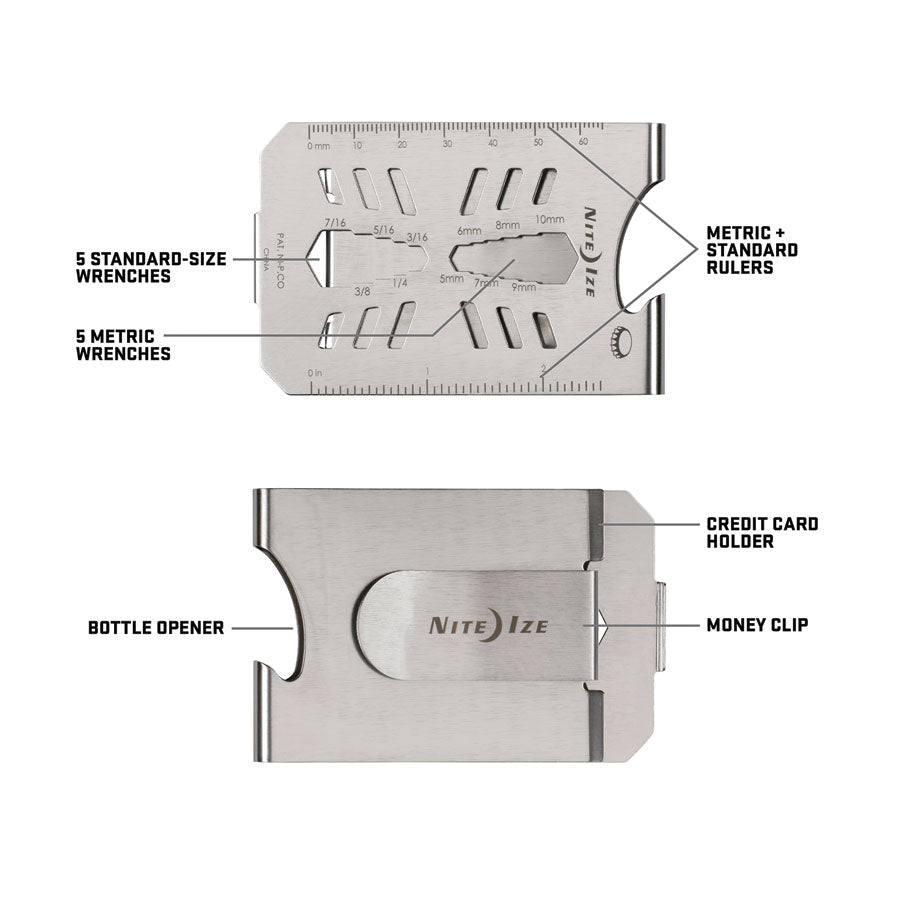 Nite Ize Financial Tool Multi-Tool Money Clip Stainless-Tactical Source LLC