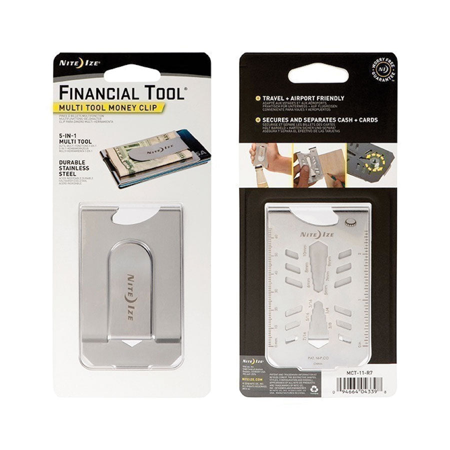 Nite Ize Financial Tool Multi-Tool Money Clip Stainless-Tactical Source LLC
