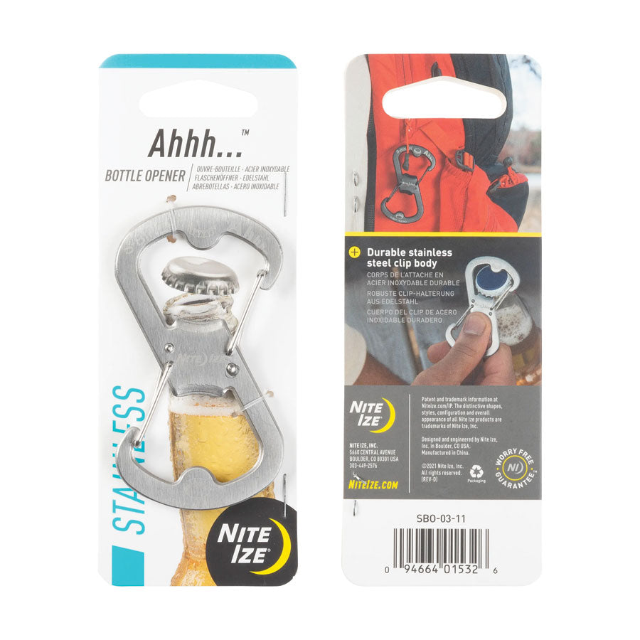 Nite Ize S-Biner Ahhh Stainless Bottle Opener-Tactical Source LLC