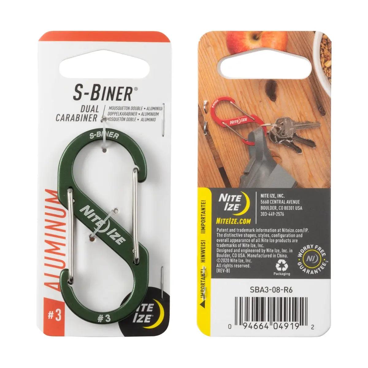 Nite Ize S-Biner Dual Carabiner Aluminium #3-Tactical Source LLC