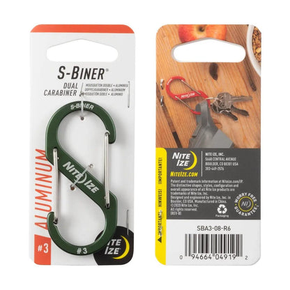 Nite Ize S-Biner Dual Carabiner Aluminium #3-Tactical Source LLC