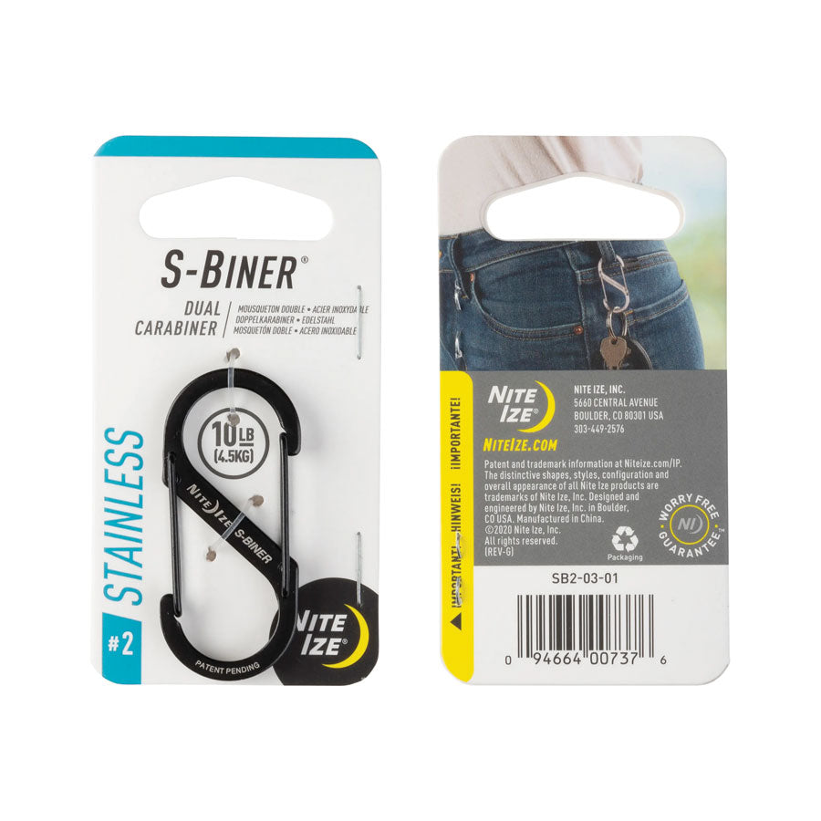 Nite Ize S-Biner Dual Carabiner Stainless Steel-Tactical Source LLC