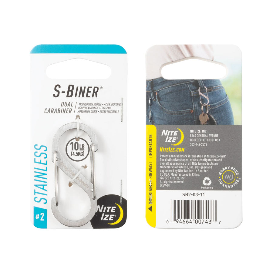 Nite Ize S-Biner Dual Carabiner Stainless Steel-Tactical Source LLC