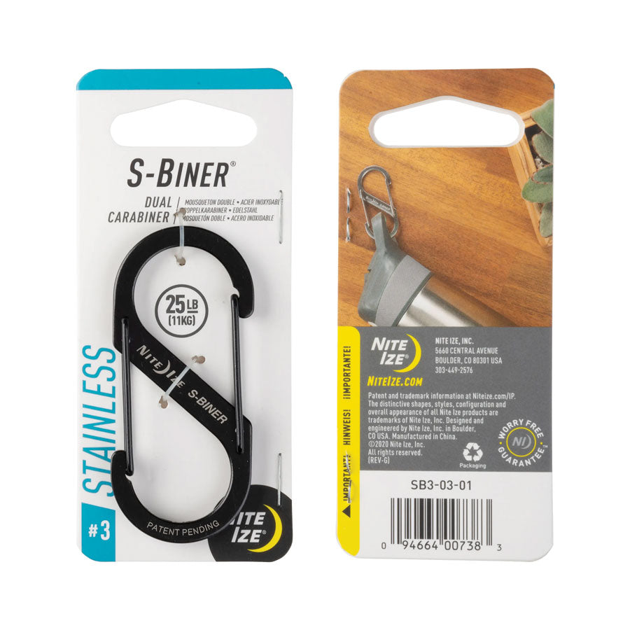 Nite Ize S-Biner Dual Carabiner Stainless Steel-Tactical Source LLC