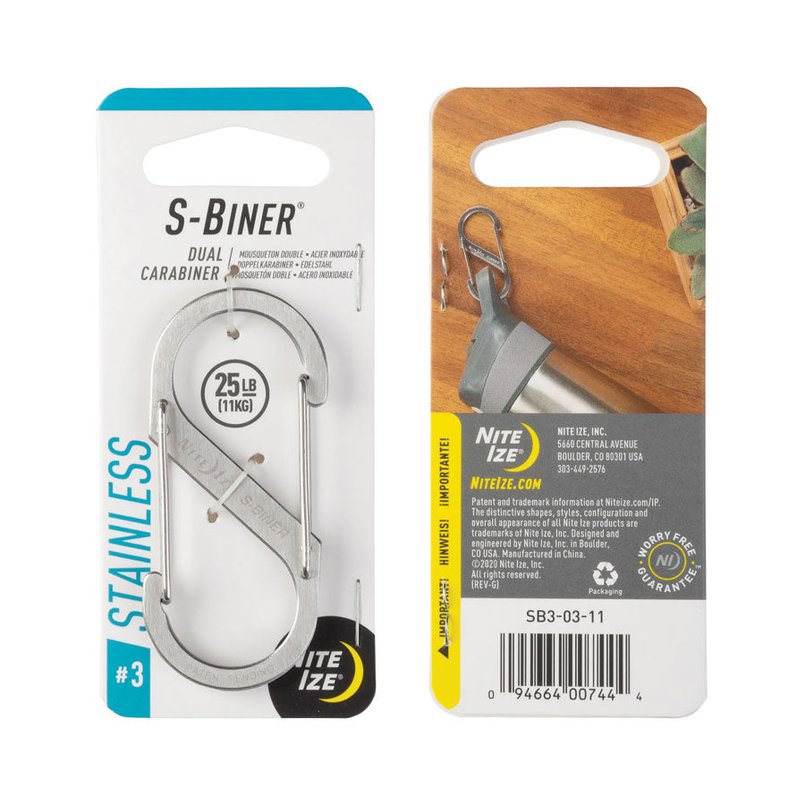 Nite Ize S-Biner Dual Carabiner Stainless Steel-Tactical Source LLC