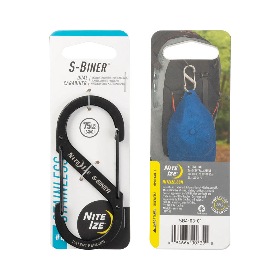 Nite Ize S-Biner Dual Carabiner Stainless Steel-Tactical Source LLC