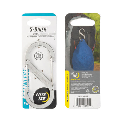 Nite Ize S-Biner Dual Carabiner Stainless Steel-Tactical Source LLC