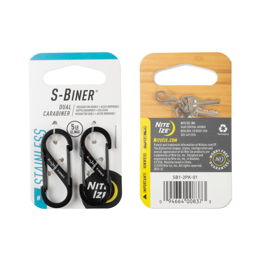 Nite Ize S-Biner Dual Carabiner Stainless Steel-Tactical Source LLC