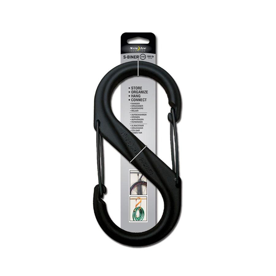 Nite Ize S-Biner Plastic #10 Black with Black Gates-Tactical Source LLC