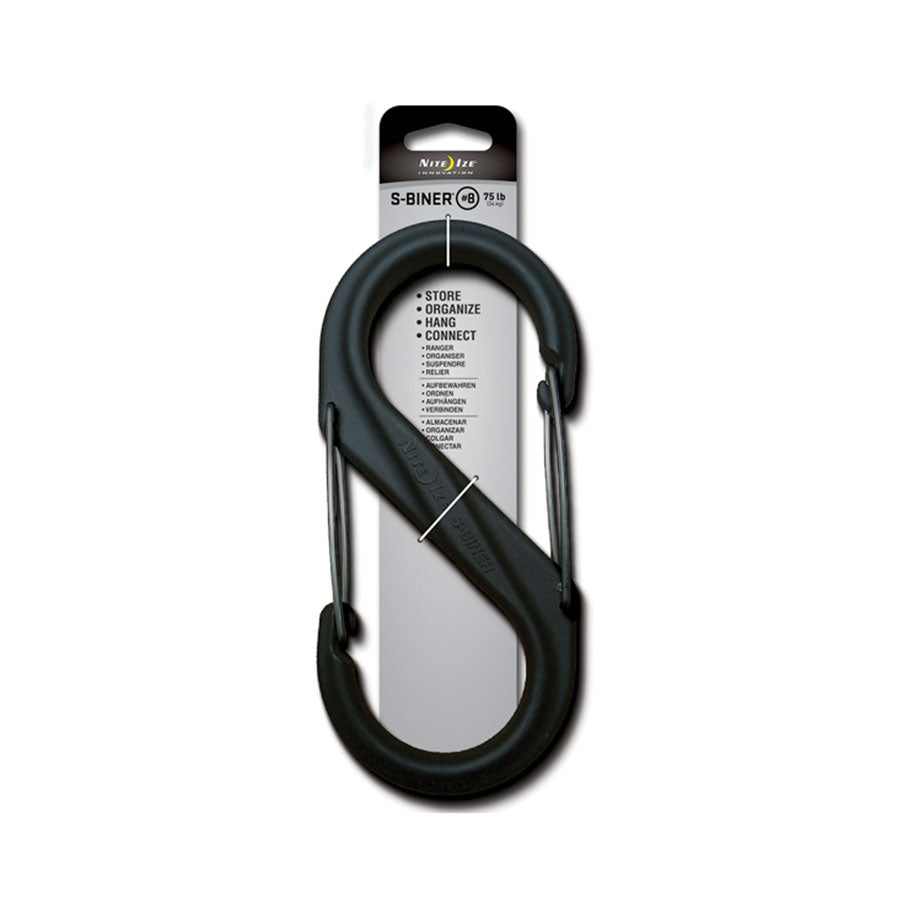 Nite Ize S-Biner Plastic #8 Black with Black Gates-Tactical Source LLC