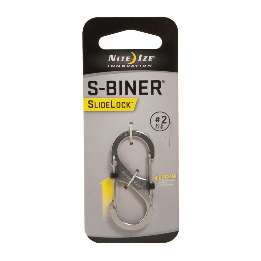 Nite-Ize S-Biner SlideLock #2 Steel Black-Tactical Source LLC