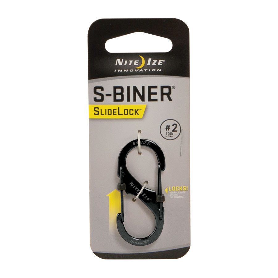 Nite-Ize S-Biner SlideLock #2 Steel Black-Tactical Source LLC