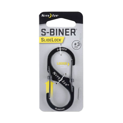 Nite Ize S-Biner SlideLock #3 Steel Black-Tactical Source LLC