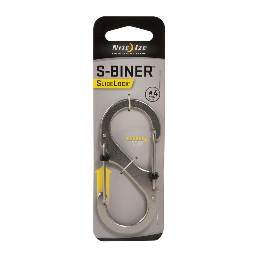 Nite-Ize S-Biner SlideLock #4 Steel Black-Tactical Source LLC