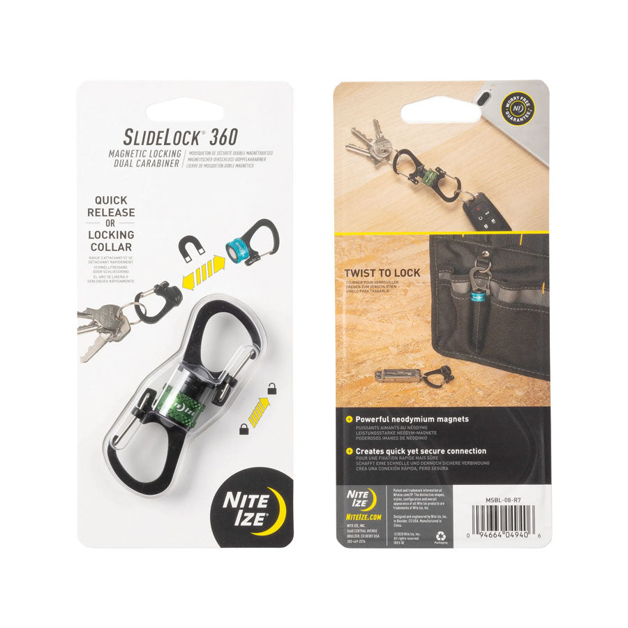 Nite Ize SlideLock 360° Magnetic Locking Carabiner Olive-Tactical Source LLC