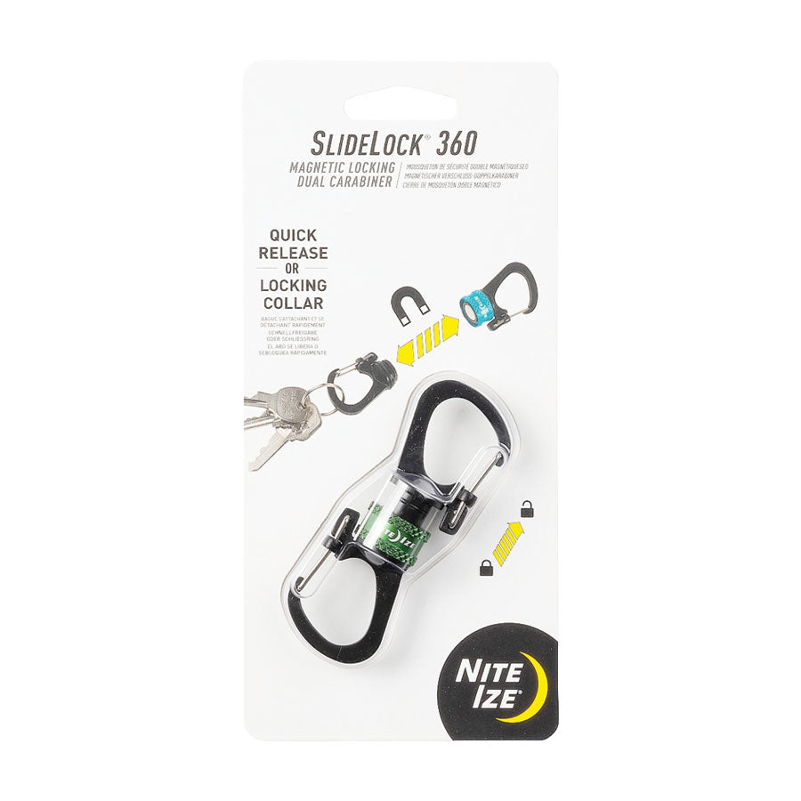 Nite Ize SlideLock 360° Magnetic Locking Carabiner Olive-Tactical Source LLC