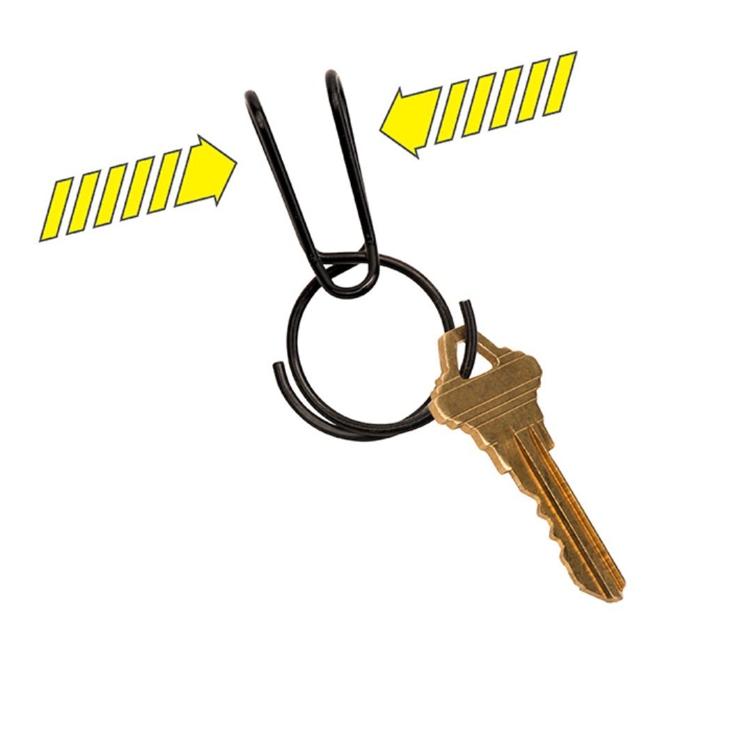 Nite-Ize SqueezeRing Easy Load Key Clip Black-Tactical Source LLC