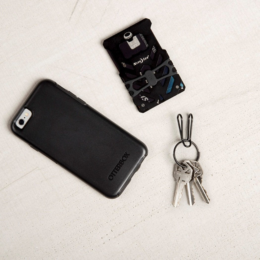 Nite-Ize SqueezeRing Easy Load Key Clip Black-Tactical Source LLC