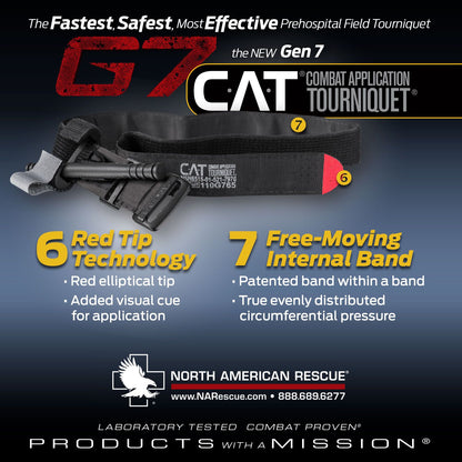 North American Rescue Combat Application Tourniquet Gen 7 CAT TQ-Tactical Source LLC