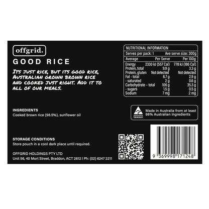Offgrid Provisions Good Rice - Heat & Eat Meal-Tactical Source LLC