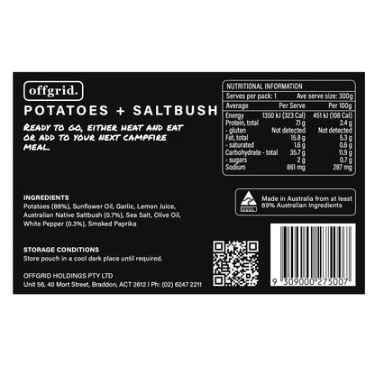 Offgrid Provisions Saltbush Potatoes - Heat & Eat Meal-Tactical Source LLC