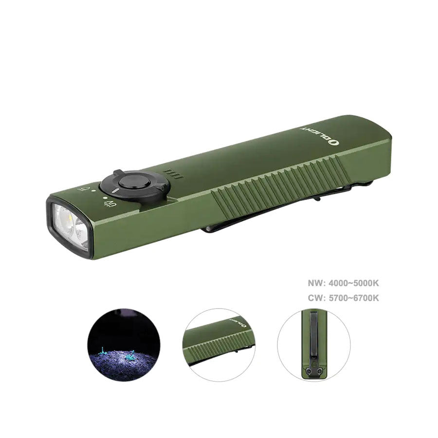 Olight Arkfeld UV 1000 Lumens with Dual Light Source EDC-White Light & UV Light-Tactical Source LLC