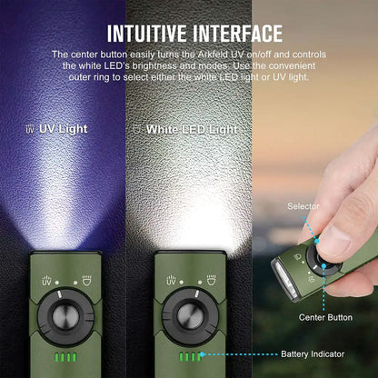 Olight Arkfeld UV 1000 Lumens with Dual Light Source EDC-White Light & UV Light-Tactical Source LLC