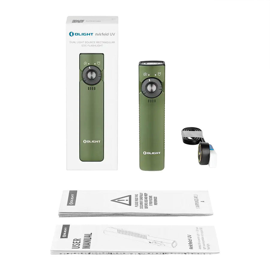 Olight Arkfeld UV 1000 Lumens with Dual Light Source EDC-White Light & UV Light-Tactical Source LLC