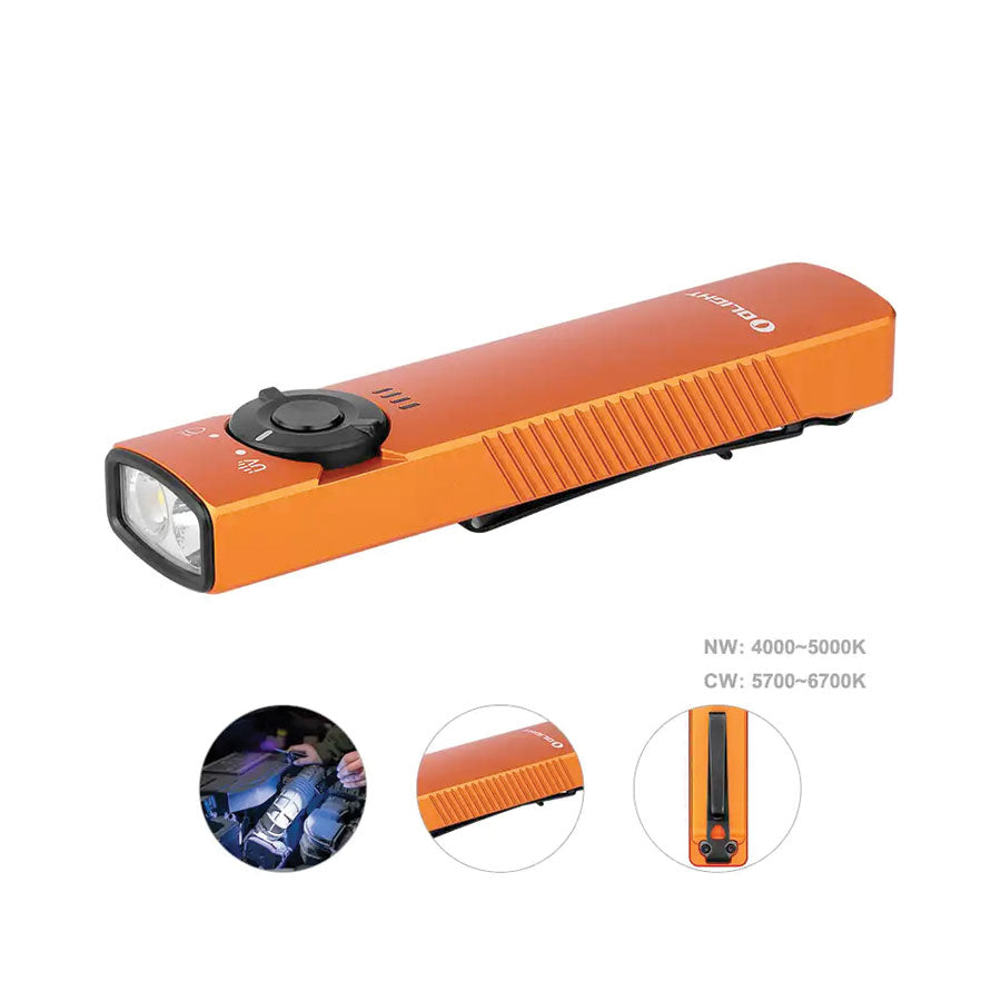 Olight Arkfeld UV 1000 Lumens with Dual Light Source EDC-White Light & UV Light-Tactical Source LLC